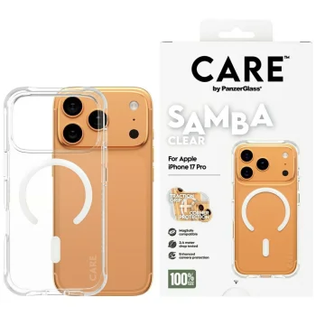 PanzerGlass iPhone 17 Pro vāciņš CARE Fashionable Samba MagSafe, caurspīdīgs