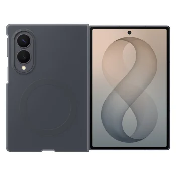 Samsung Galaxy Z Fold 8 silikona vāciņš ar MagSafe un 2 plēvēm, melns