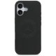 Mercedes iPhone 17 Case Leather Vintage Logo MagSafe, Black