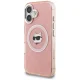 Чехол Karl Lagerfeld IML Choupette Head Logo MagSafe для iPhone 16, розовый