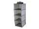 Hanging Wardrobe Organizer with 4 Shelves, 80 cm, Grey