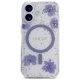 Guess Resin Flowers Glitter MagSafe vāciņš Apple iPhone 16, violets