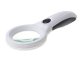 Handheld Magnifying Glass with 8 LED and UV Light, 4x Magnification, White