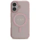 Guess iPhone 16 vāciņš IML Glitter Circle MagSafe, rozā