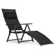 Folding Garden Sun Lounger MultiGarden with Adjustable Backrest, Black
