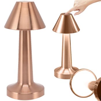 Bedroom Night Light Wireless Table Lamp, Copper color