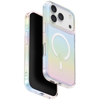 Uniq Iridescia Magclick Charging vāciņš iPhone 17 Pro – daudzkrāsains | Phone Case Cover