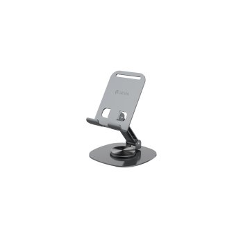 Devia EL243 Rotating Desk Stand for Phone and Tablet, 360° Adjustable, Grey