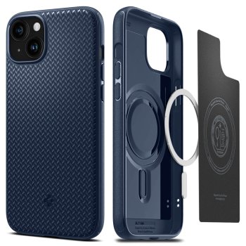 Spigen Mag Armor Case with MagSafe for iPhone 15 Plus, Blue