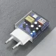 Dudao A30EU 30W USB-A / USB-C GaN tīkla lādētājs, balts