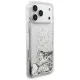 Чехол Guess Liq. Glitter Charms для iPhone 17 Pro — серебристый