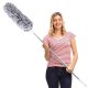 Extendable Microfiber Duster with 280 cm Telescopic Pole, Grey