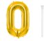 Folijas balons cipars 0 66cm dzimšanas dienas ballītei, zelta
