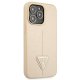 Guess iPhone 13 Pro / 13 6.1\" hard case Saffiano Triangle Logo Beige