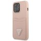 Guess Saffiano Triangle Logo Cardslot vāciņš iPhone 13 Pro, rozā