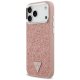 Guess Glitter Triangle Logo MagSafe vāciņš iPhone 17 Pro Max - rozā | Phone Case Cover