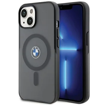 BMW iPhone 15 Plus / 14 Plus vāciņš Signature MagSafe, melns
