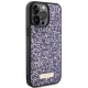 Guess iPhone 15 Pro Case Rhinestone Metal Logo, Pink