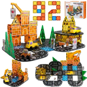 Магнитный конструктор Ricokids RK-783 «Стройплощадка», 92 детали