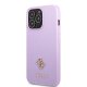 Guess iPhone 13 Pro Max Case Saffiano 4G Small Metal Logo Purple