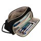 Divu Nodalījumu Skolas Penālis Maaleo 24502, Melns | Double Extendable Pencil Case