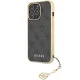 Guess iPhone 14 Pro vāciņš 4G Charms Collection, pelēks