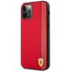 Ferrari iPhone 12 Pro Max Case On Track Carbon Stripe, Red