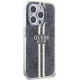 Guess iPhone 15 Pro Case IML 4G Gold Stripe, Black
