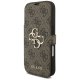 Guess iPhone 17 Pro Wallet Case Book 4G Metal Logo, Brown
