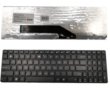 Asus F52 / K50 sērijas portatīvā datora tastatūra US Melna