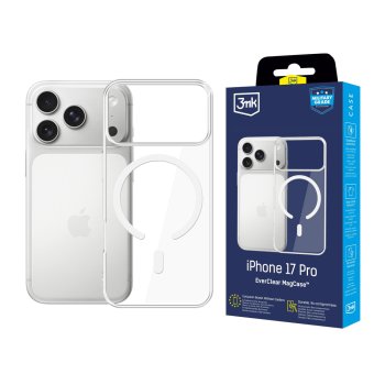3mk EverClear MagCase Apple iPhone 17 Pro telefonam – caurspīdīgs | Magphone Case Cover - Transparent