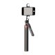 Selfiju statīvs WH181D-Y1S 1,75 m alumīnija teleskopisks tripods ar dubulto lampu un tālruņa turētāju – melns