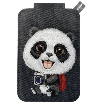 Магнитный кардхолдер Nimmy New Big-Eye Cute Pets 2.0 Panda с подставкой, черный