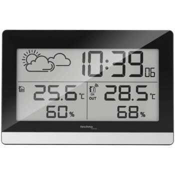 Technoline WS 9255 Weather Station, Black/Silver