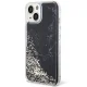 Чехол Guess для iPhone 14 Liquid Glitter Marble, черный