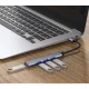 USB хаб 4 порта 3.0+2.0 в алюминиевом корпусе, серый