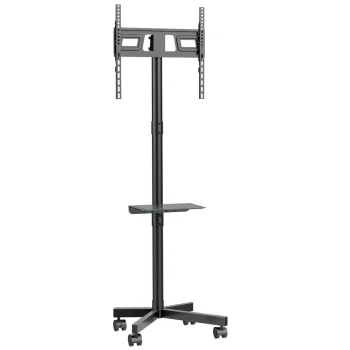 Mobilais TV statīvs uz riteņiem Maclean MC-949, 32-55", līdz 25kg, melns