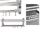 Hanging Bathroom Shelf with Towel Rails, Silver