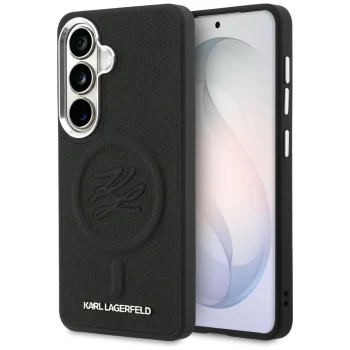Karl Lagerfeld Embossed Ring Initials MagSafe vāciņš Samsung Galaxy S26 Plus, melns