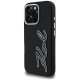 Karl Lagerfeld FW Grained Signature Logo Case for iPhone 16 Pro Max, Black