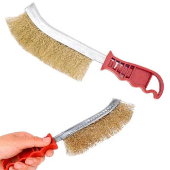 Misiņota stiepļu birste disku tīrīšanai, 24 cm