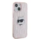 Karl Lagerfeld iPhone 13 vāciņš IML Choupette Head & Monogram, rozā