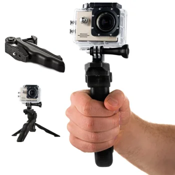 Mount with Mini Tripod for GoPro SJCAM Action Cameras, Black