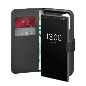 Puro Samsung Galaxy S25 Ultra atverams vāciņš maciņš grāmatiņa Booklet Case, melns
