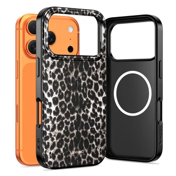 Tech-Protect Lamano MagSafe Phone Case Cover iPhone 17 Pro Max - black and brown