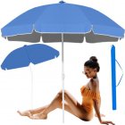 Folding Beach Garden Umbrella Sun Shade Parasol Canopy with UV Protection, 240 cm