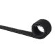 Maclean MCTV-542 Cable Organizer, Double-Sided Velcro Tape, 20mm x 15.3m, Black