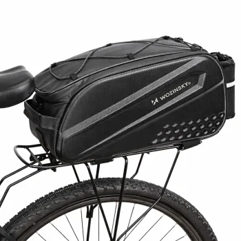 Wozinsky velosipēda bagāžnieka soma ar pleca siksnu 14L, melna