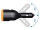 Piepīpētāja ligzdas sadalītājs 12-24V 80W ar 2x USB-A un USB-C QC 3.0