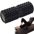 Massage roller for back and legs with bumps, fitness and yoga, black